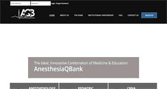 Desktop Screenshot of anesthesiaqbank.com